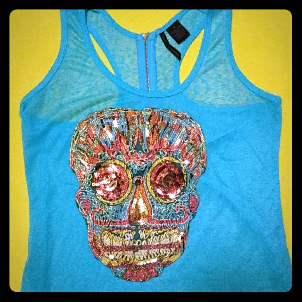 WOMEN'S SKELETON RAZOR BACK TANK